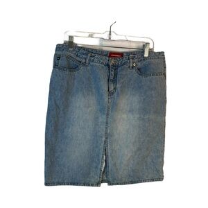 VTG Union Bay Light Wash Denim Pencil Skirt Size 13 Y2K